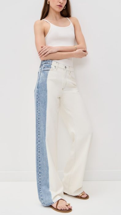 rag & bone Featherweight Logan Mid-Rise Wide Leg Jeans