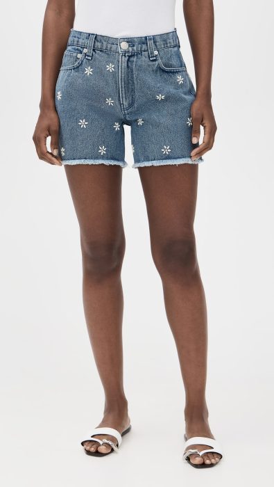 rag & bone Aspen Embellished Denim Shorts