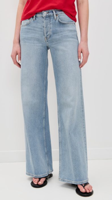 RE/DONE Mid Rise Wide Leg Jeans