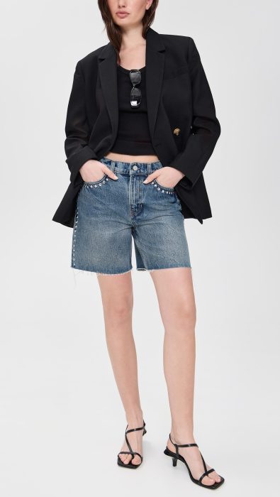 Reformation Raye Mid Rise 6 Relaxed Jean Shorts