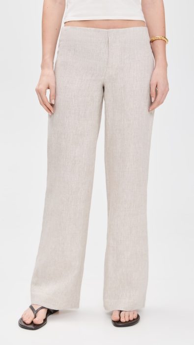 Reformation Vida Low Rise Linen Pants