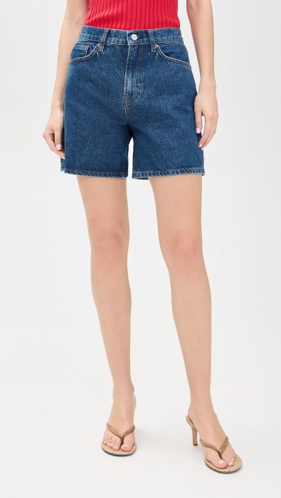 Reformation Raye Mid Rise Relaxed Jean Shorts 6"