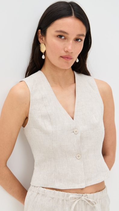 Reformation Anita Linen Vest