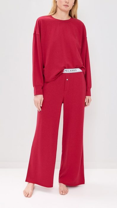 Polo Ralph Lauren French Terry Long Sleeve Pajama Set