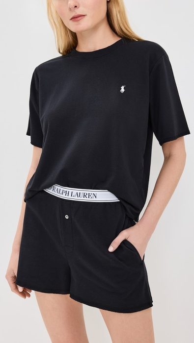Polo Ralph Lauren French Terry Short Sleeve Pajama Set