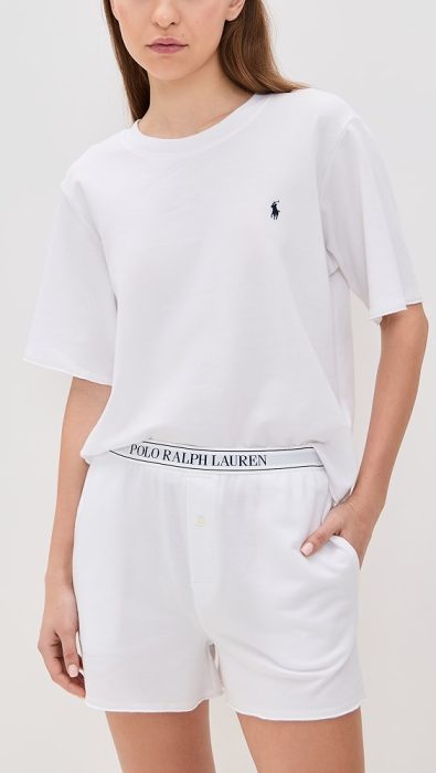 Polo Ralph Lauren French Terry Short Sleeve Pajama Set