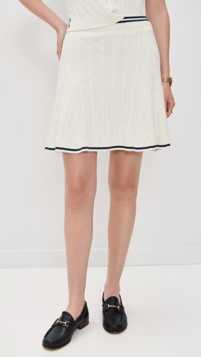 RLX Ralph Lauren Wool Blend Cable Knit Skort