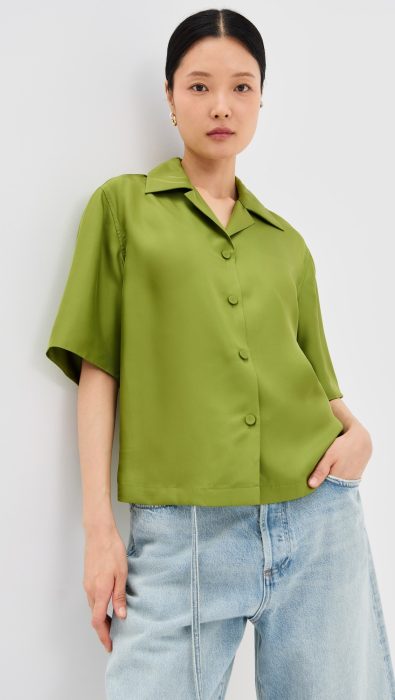 Róhe Camp Collar Silk Shirt