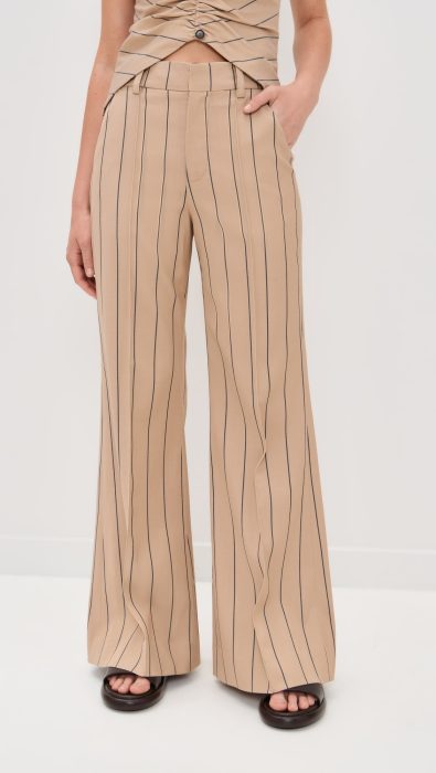 Rosie Assoulin Paneled and Piped Flare Pants
