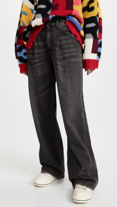 R13 Damon Pleated Wide Leg