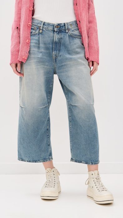 R13 Crop Wide Leg Jeans