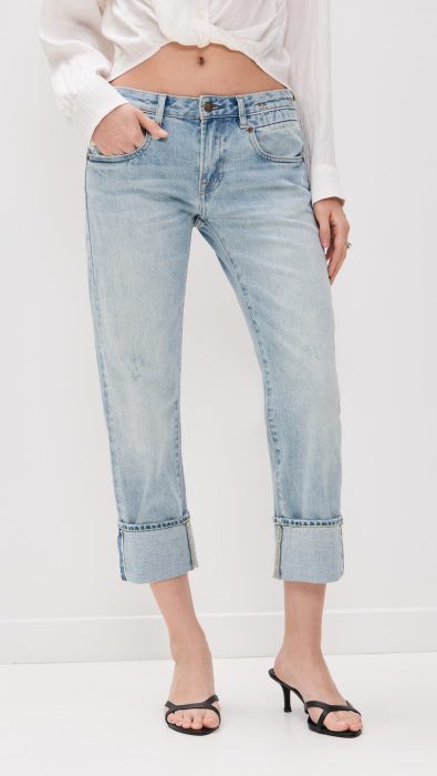 R13 Cuffed Boy Straight Jeans