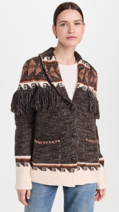 Saylor Ava Fair Isle Cardigan