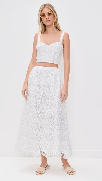 Saylor Rella Embroidered Skirt Set