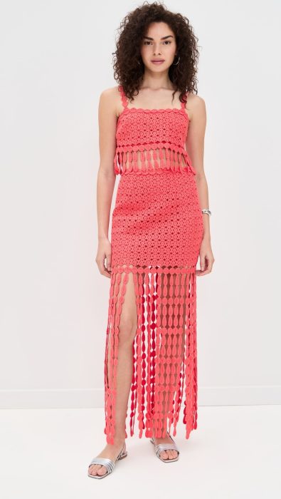Saylor Elie Fringe Embroidery Skirt Set
