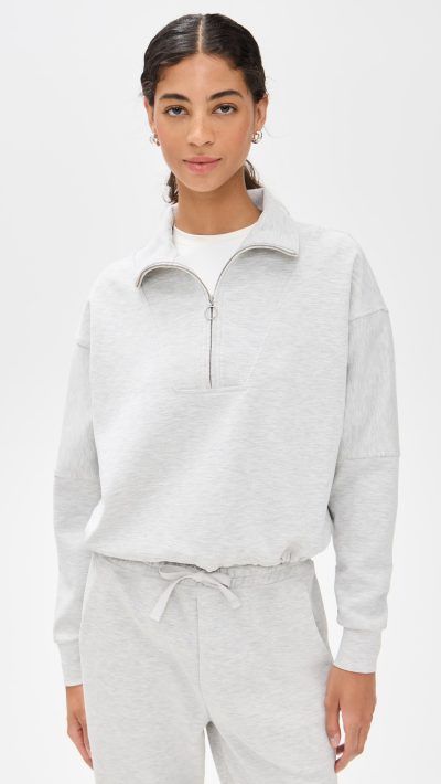 Sweaty Betty Sand Wash Funnel Neck Half Zip Sweatshirt