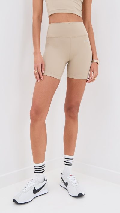 Sporty & Rich Serif Logo Biker Shorts