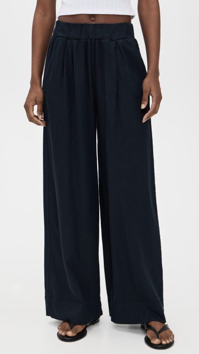 Stateside Linen Wide Leg Pull-On Pants