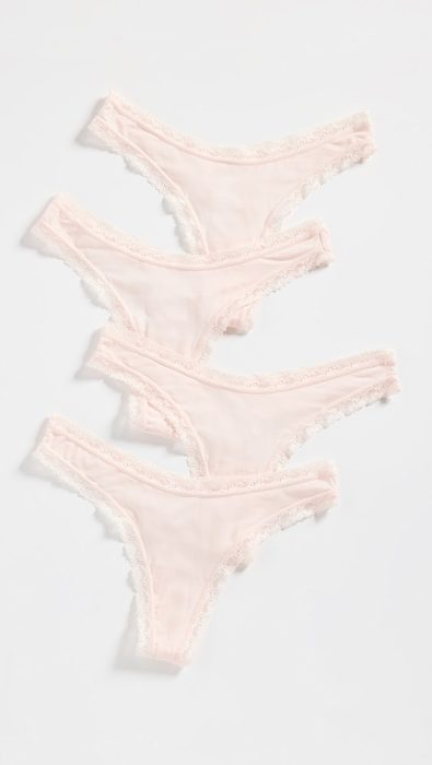 Stripe & Stare Pink-A-Boo Thong 4-Pack