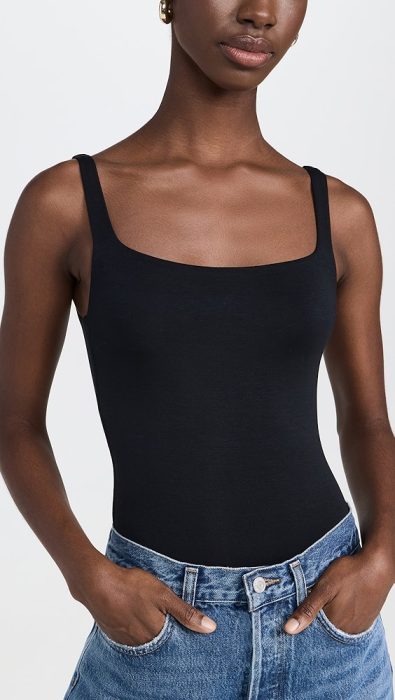 Stripe & Stare Square Neck Bodysuit