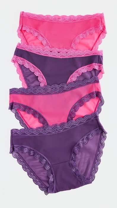 Stripe & Stare Mesh Original Knickers Four Pack