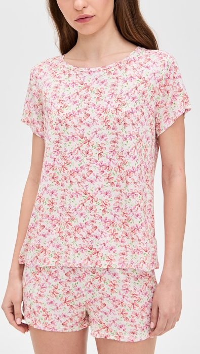 Stripe & Stare T-Shirt & Bed Shorts PJ Set
