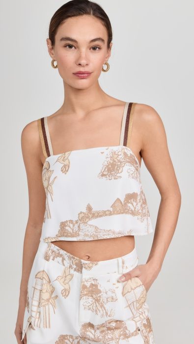 Las Sure?as Thailand Beige and White Top