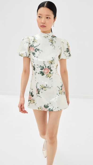 Tanner Fletcher Birdie Floral Sequin Mini Dress