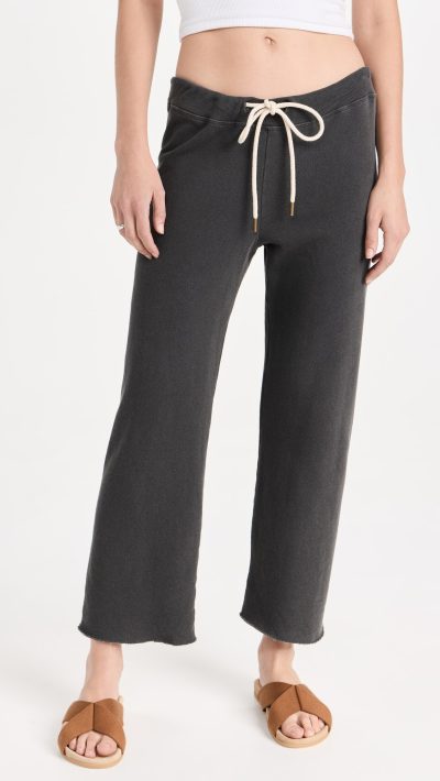THE GREAT. The Wide Leg Cropped Sweatpants