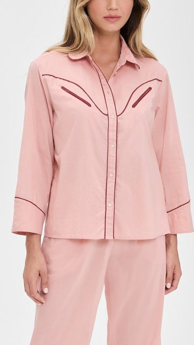 THE GREAT. The Western Pajama Shirt