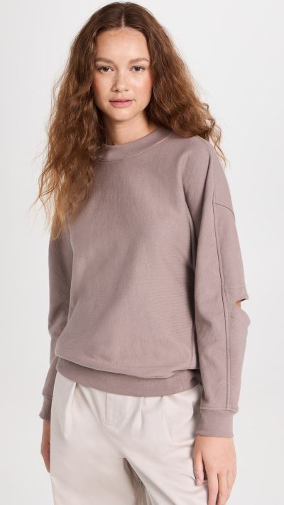 Tibi Cocoon Crew Neck Sweatshirt
