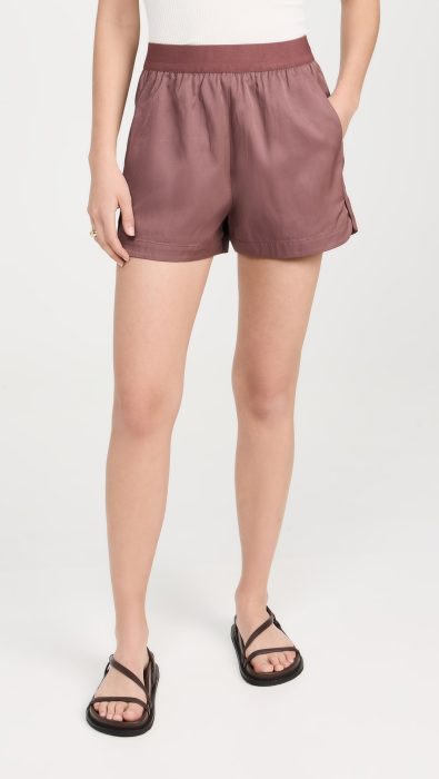 Tibi Drapey Suiting Pull On Shorts