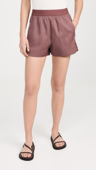 Tibi Drapey Suiting Pull On Shorts
