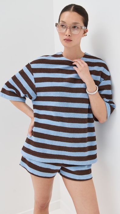 Tibi Bonded Dry Loop Terry Easy Tee