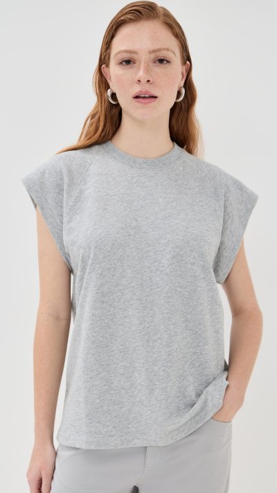 Tibi Lightweight Sweatshirting Sleeveless Easy Top
