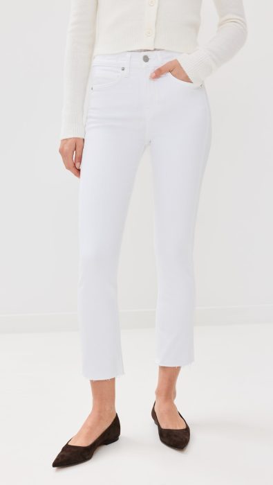 Veronica Beard Jean Carly Kick Flare Raw Hem Jeans