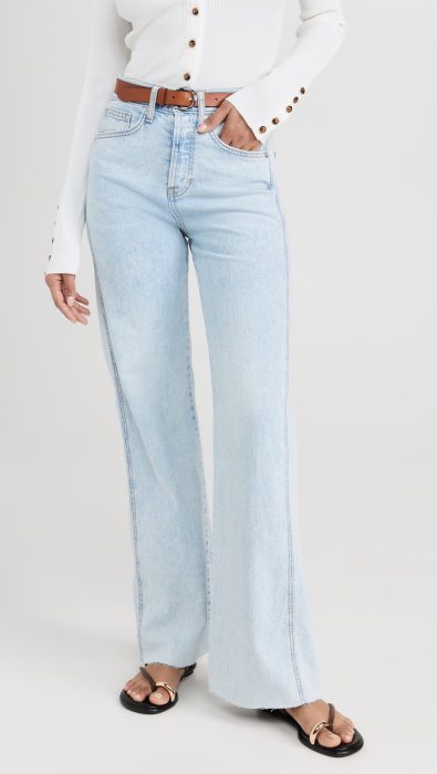 Veronica Beard Jean Taylor Wide Leg Jeans