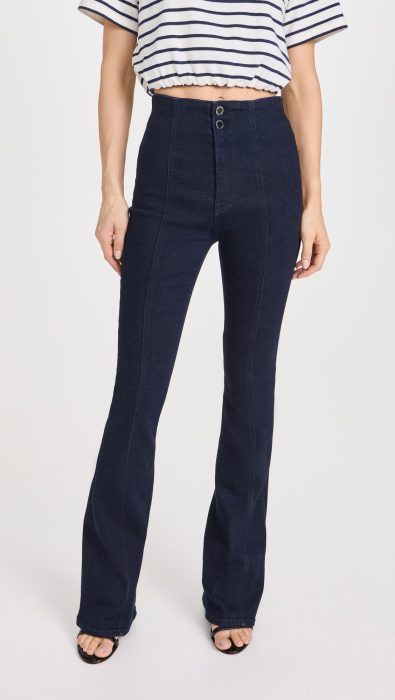 Veronica Beard Jean Beverly High Rise Skinny Flare Jeans