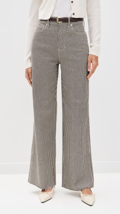 Veronica Beard Jean Taylor High Rise Wide Leg Jeans