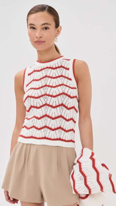 Veronica Beard Cropped Jerrel Knit Tank