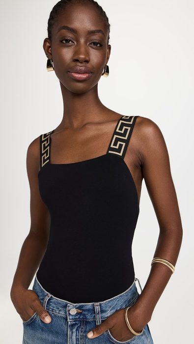 Versace Topeka Jersey Bi-Stretch Bodysuit