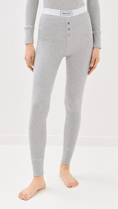 Versace Underwear Cotton Rib Pants