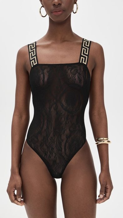 Versace Tulle Barocco Jacquard + Iconic Elastic Bodysuit