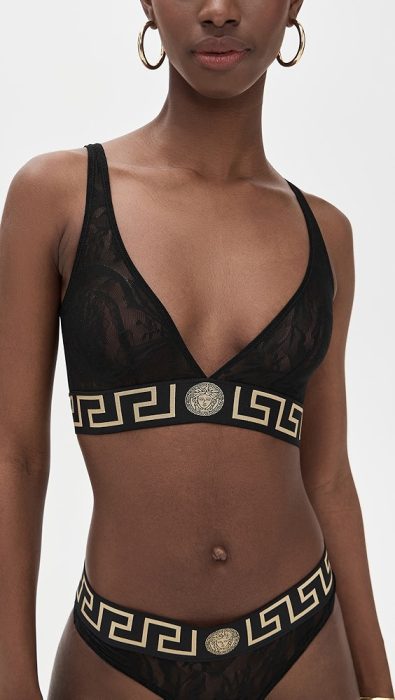 Versace Bra Tulle Barocco Jacquard + Iconic Elastic Bralette