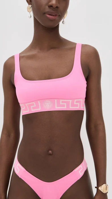 Versace Bikini Top Lycra Vita Recycled New Logo