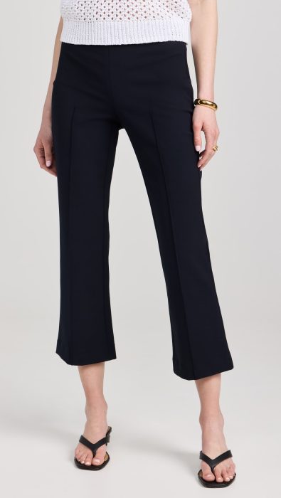 Vince Mid Rise Pintuck Crop Flare Pants