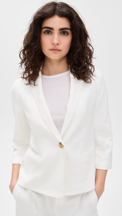 Vince Linen Shrunken Blazer