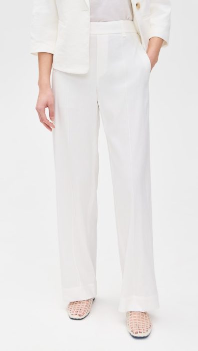 Vince High Rise Pull On Linen Pants