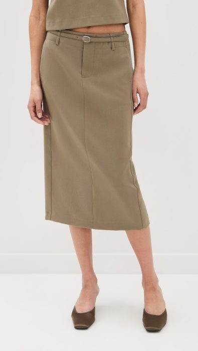 Vince Belted Pencil Skirt
