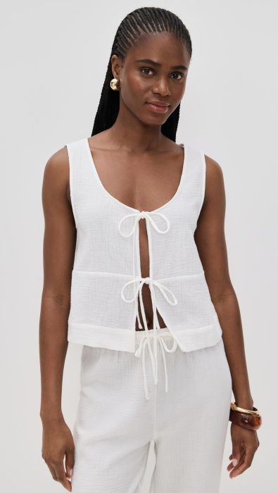 WAYF Ani Tie Front Top